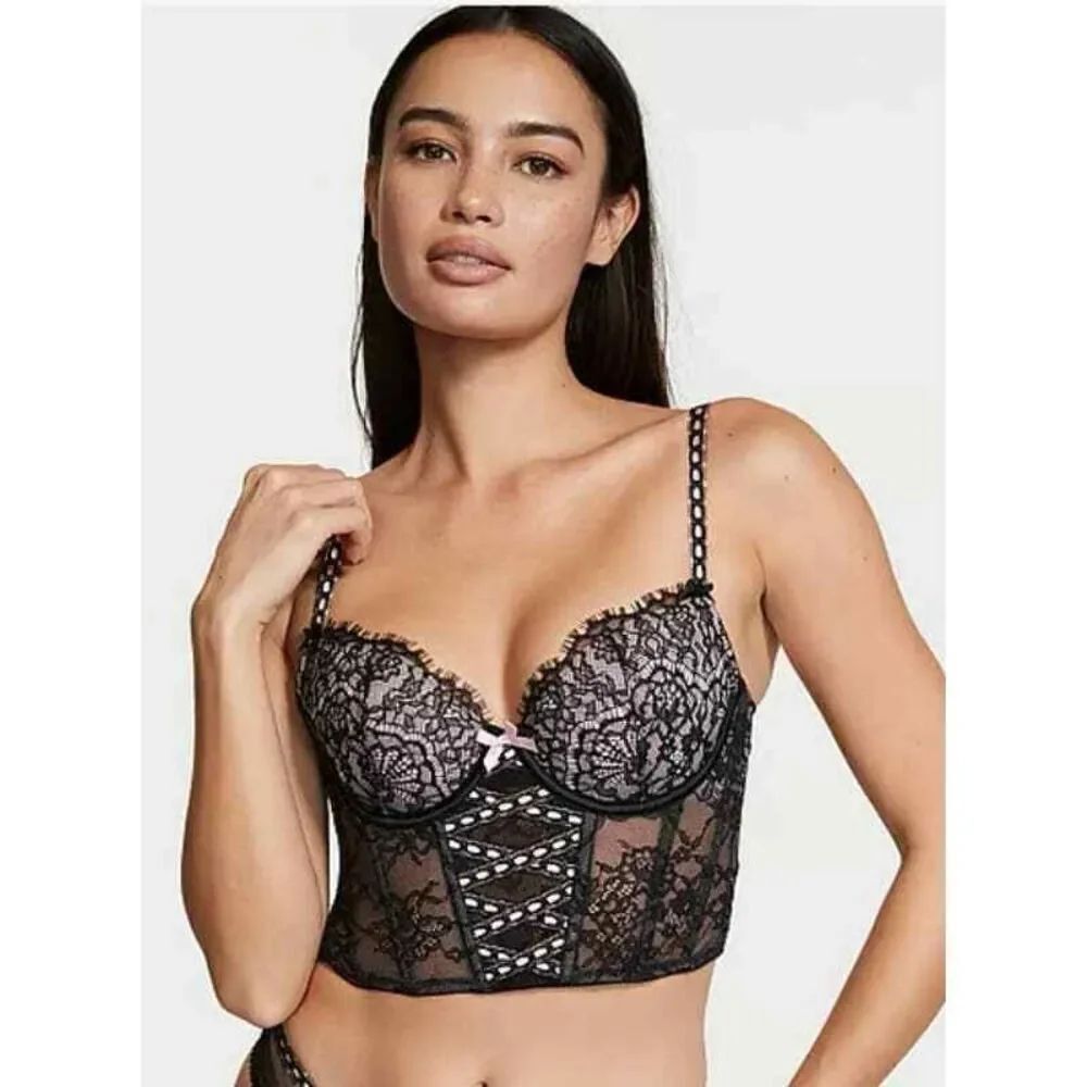 ✨Victoria's Secret Lightly-Lined Heritage Ribbon Slot  Sz S-DD Bra✨
